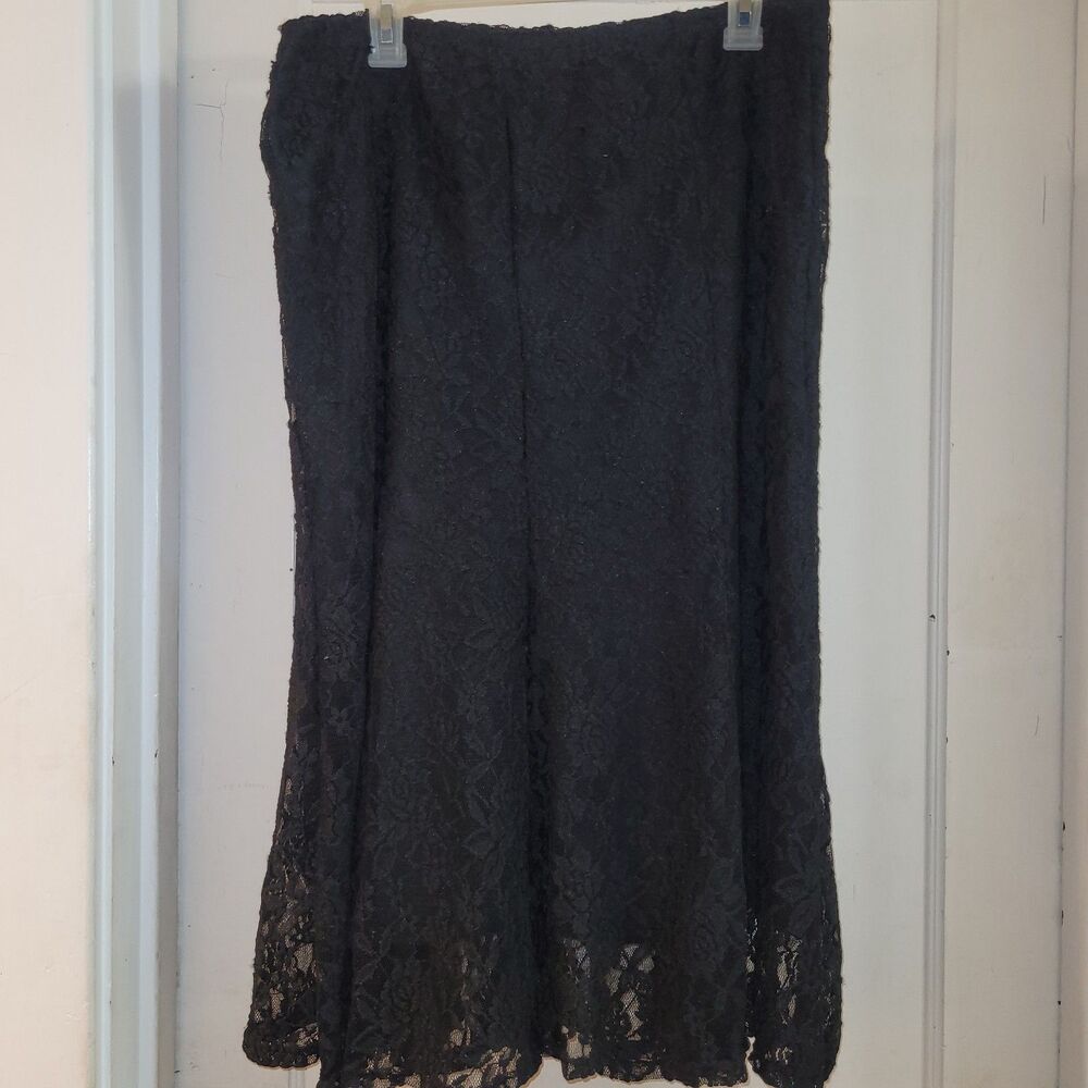 Black lace skirt 1X Ashley Blue
